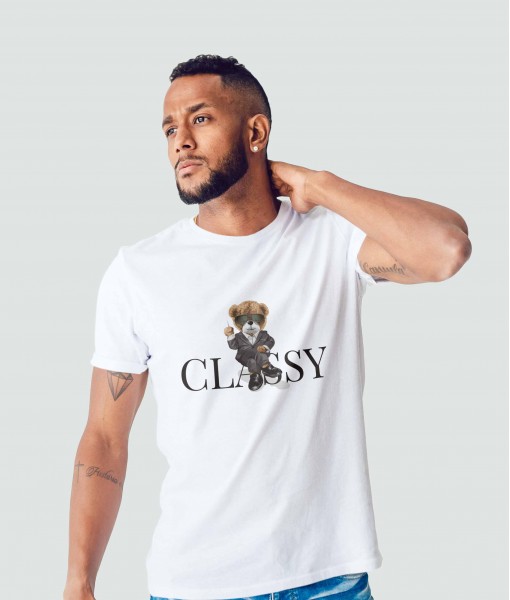 Мъжка тениска с щампа Мечета Classy Bear